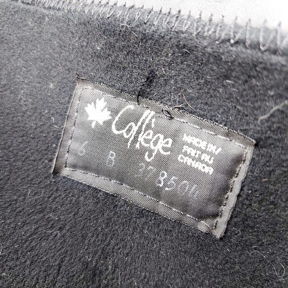 COLLÈGE black long leather winter Made in Canada Size 6B - Picture 15 of 16
